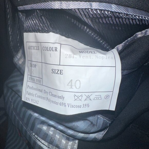 Dark Navy Full Suit (40R Jacket, 32 Waist Pants) - SuperLux - Giorgio Fiorelli - Picture 7 of 12
